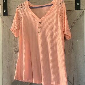 Chic Pink Blouse with Elegant Design